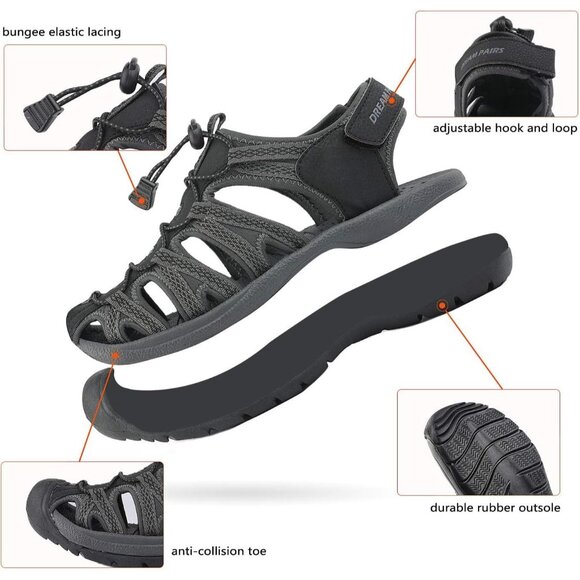 🆕Women’s Khaki/Yellow Polyurethane  Adventurous Summer Outdoor Sandals - Picture 6 of 7